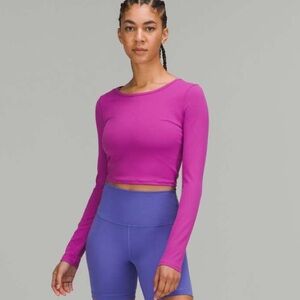 Lululemon Wunder train long sleeve shirt vivid plum